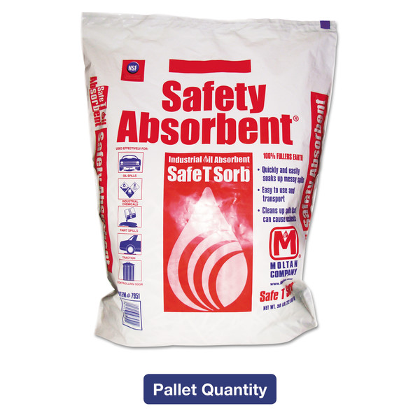 Safe T Sorb All-Purpose Clay Absorbent, 50lb, Poly-Bag, PK40 MOL 7951